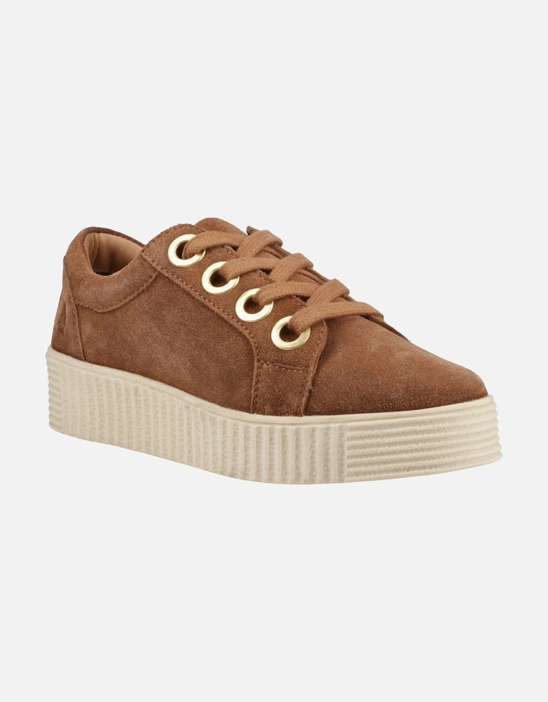 Hush Puppies Women's Hush Puppies Tamsin Suede Women's Tan Trainers - Brown