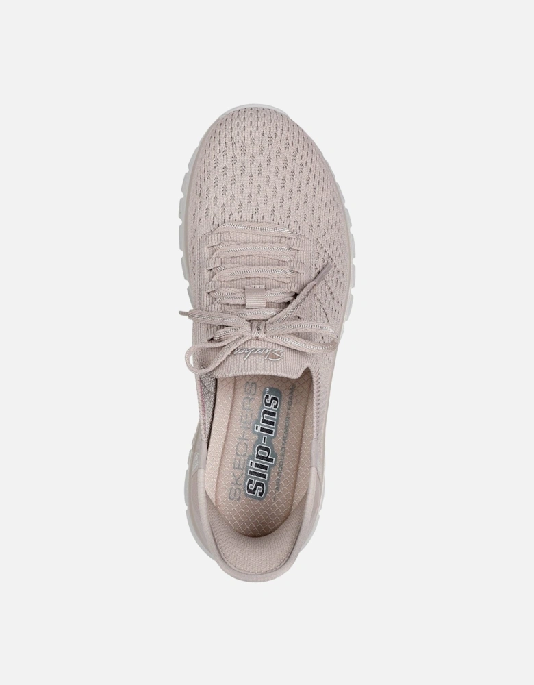 Graceful First Blush Textile Women's Taupe Trainers