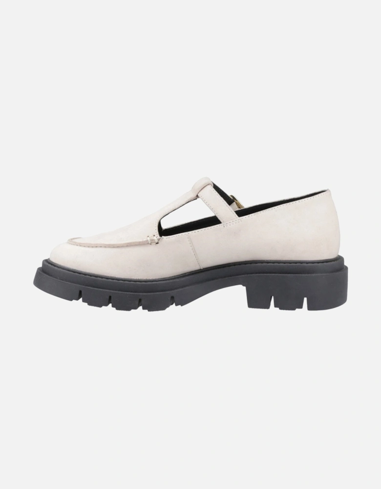Nella T-Bar Suede Women's Cream Shoes