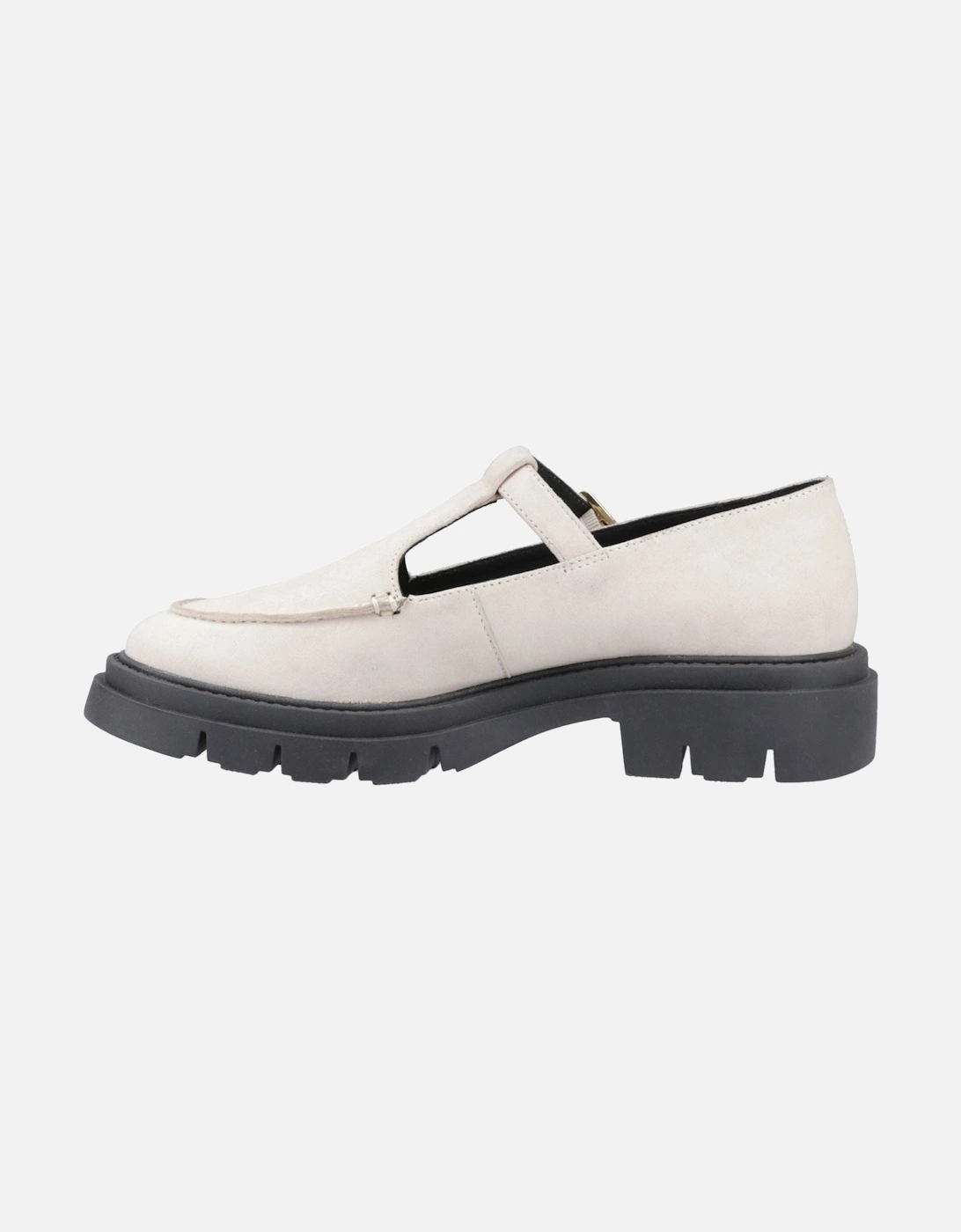 Nella T-Bar Suede Women's Cream Shoes