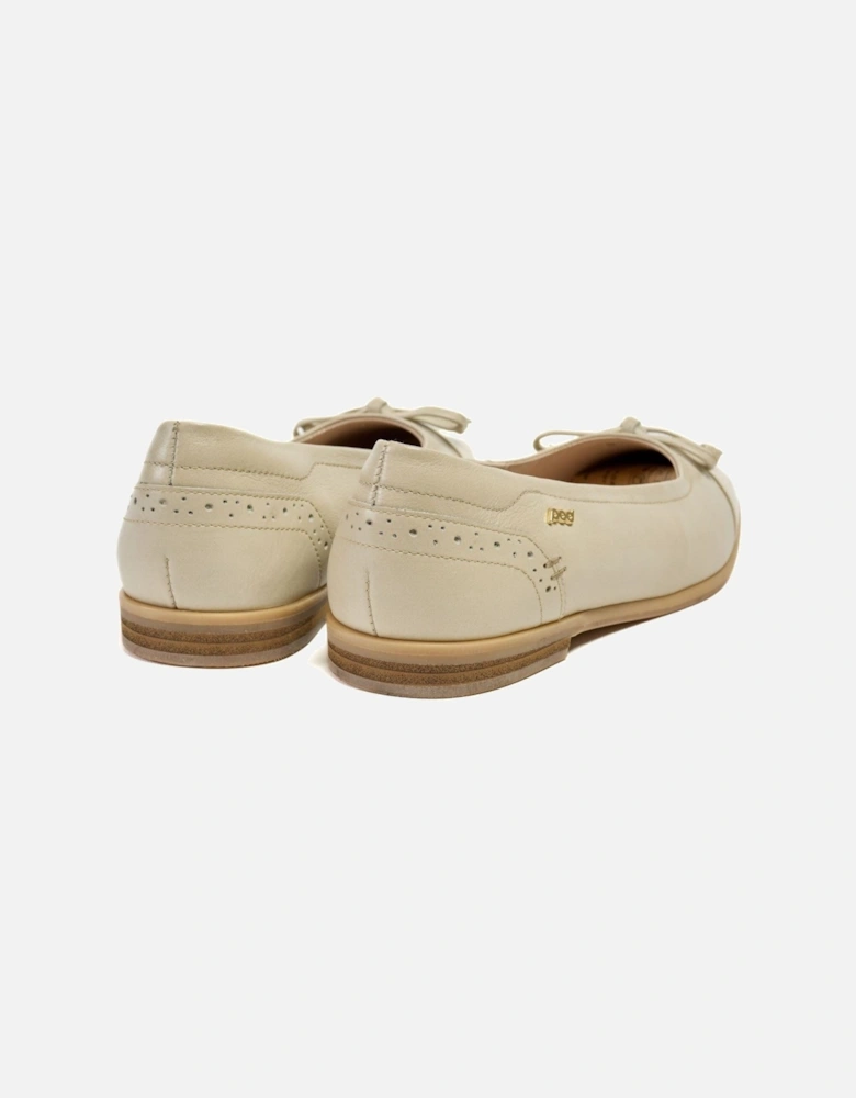 Priya Leather Women's Taupe Flats