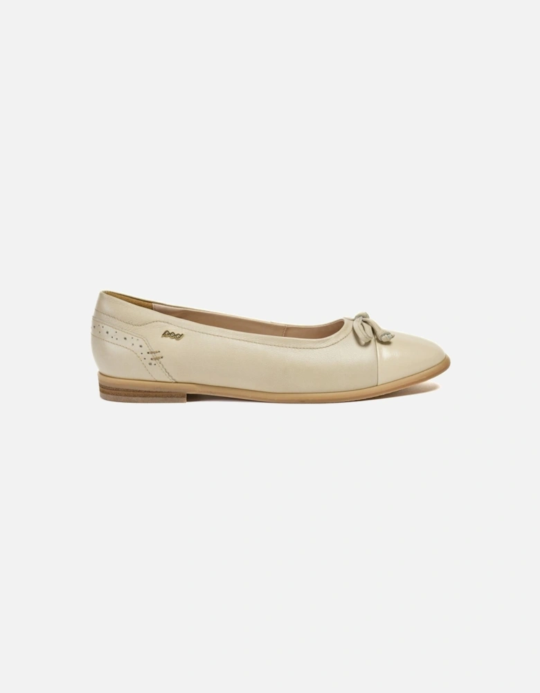 Priya Leather Women's Taupe Flats