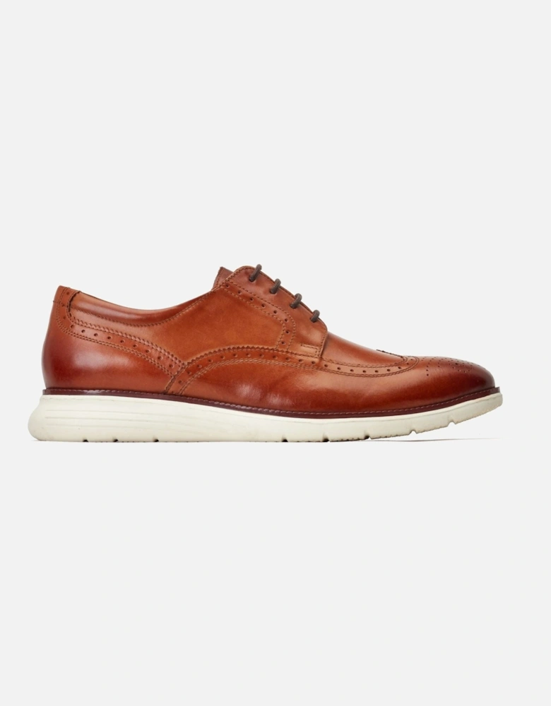 London Flight Leather Men's Burnt Tan Brogues Shoes