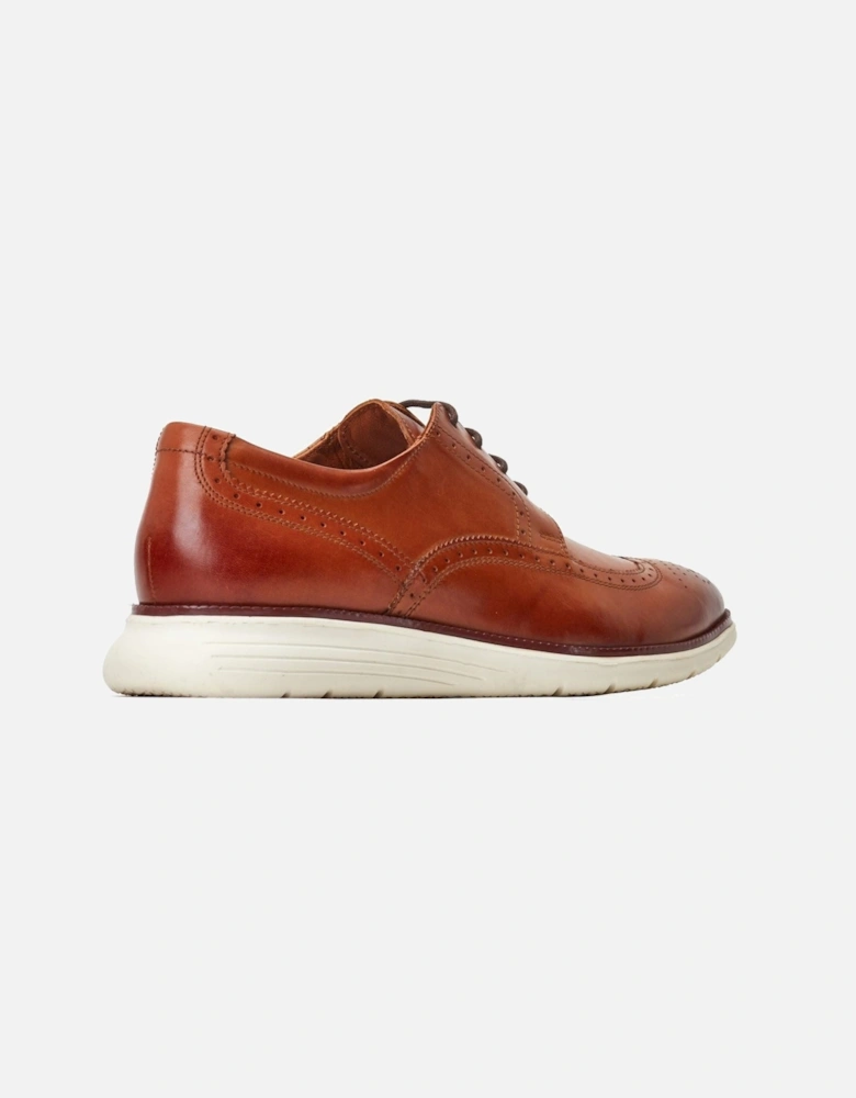 London Flight Leather Men's Burnt Tan Brogues Shoes