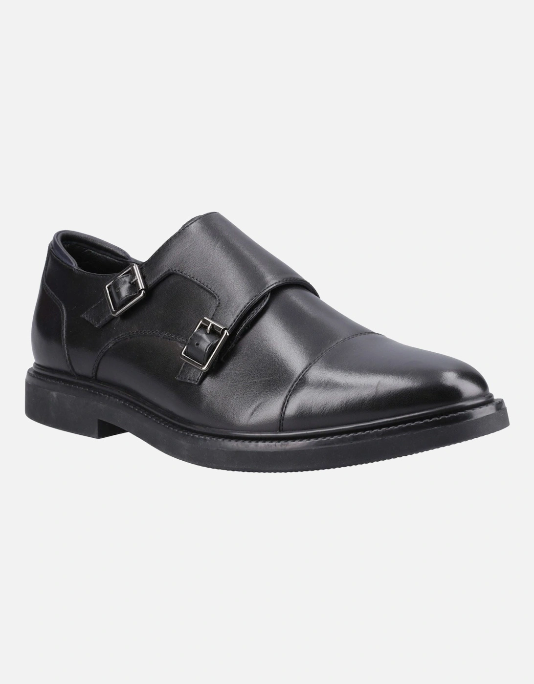 Kane Leather Men's Black Double Monk Shoes, 8 of 7