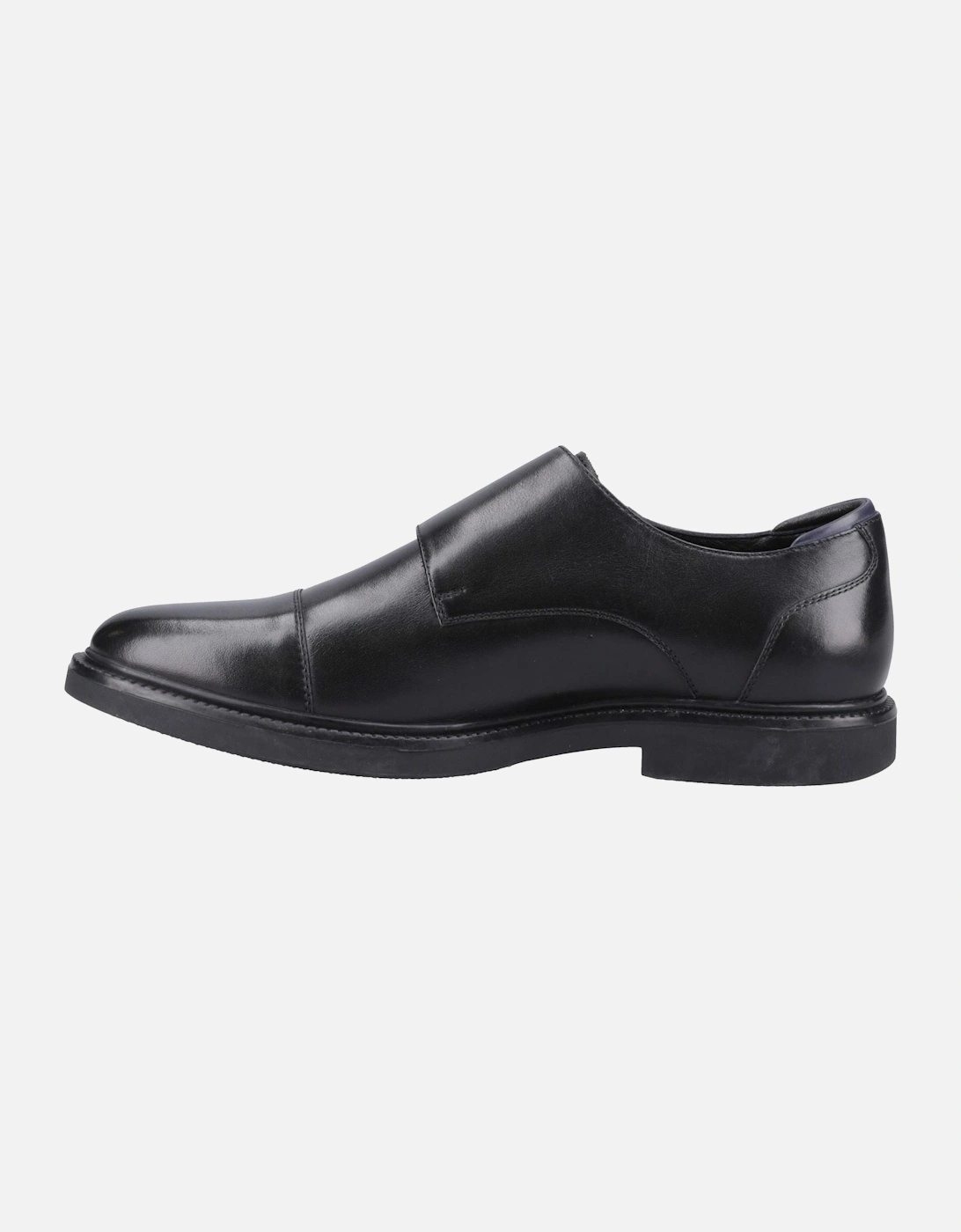 Kane Leather Men's Black Double Monk Shoes