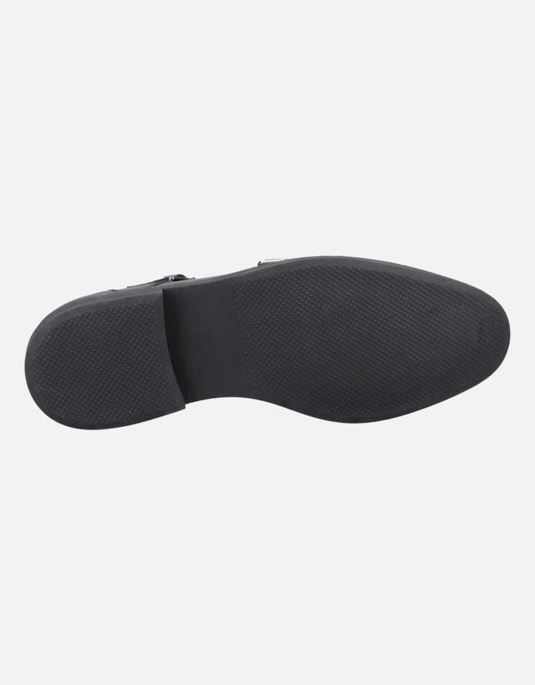 Kane Leather Men's Black Double Monk Shoes