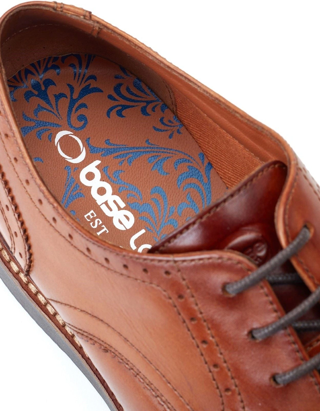 London Joe Leather Men's Burnt Tan Brogues Shoes
