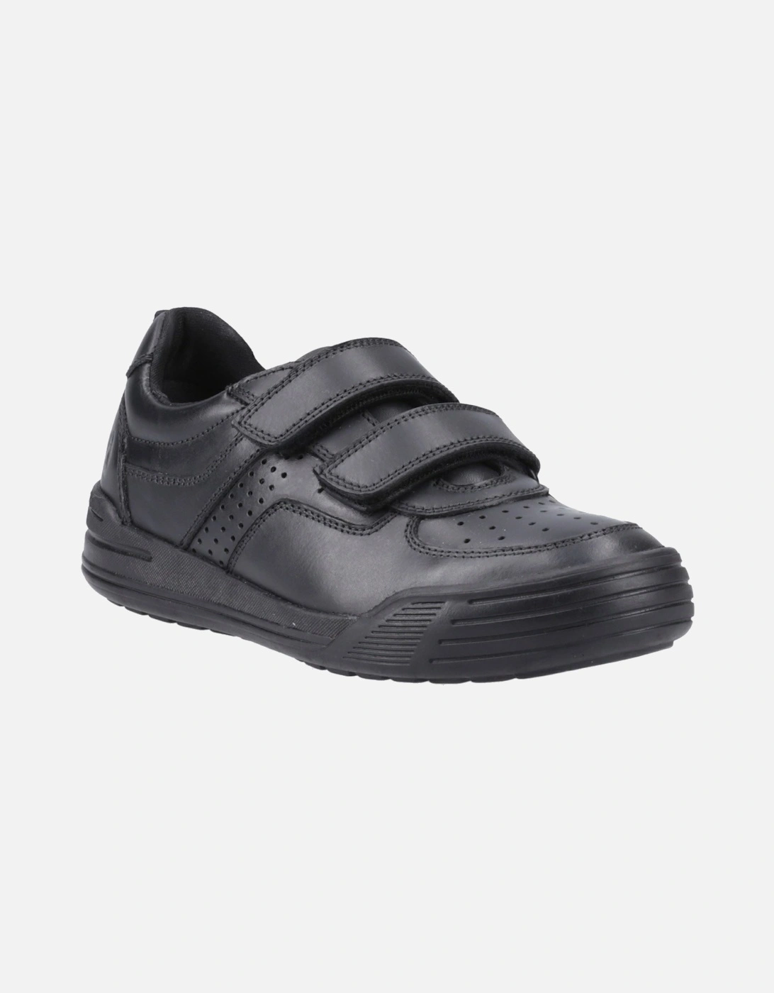 Hush Puppies Boys Black  Sully Leather Junior Shoes - Size UK 13 / Eu 32 / Us 13.5 Kids