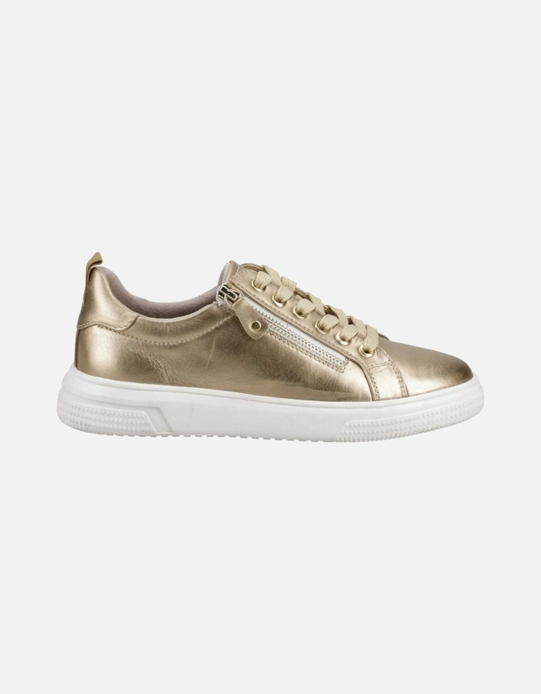 Martha Leather Women's Gold Trainers