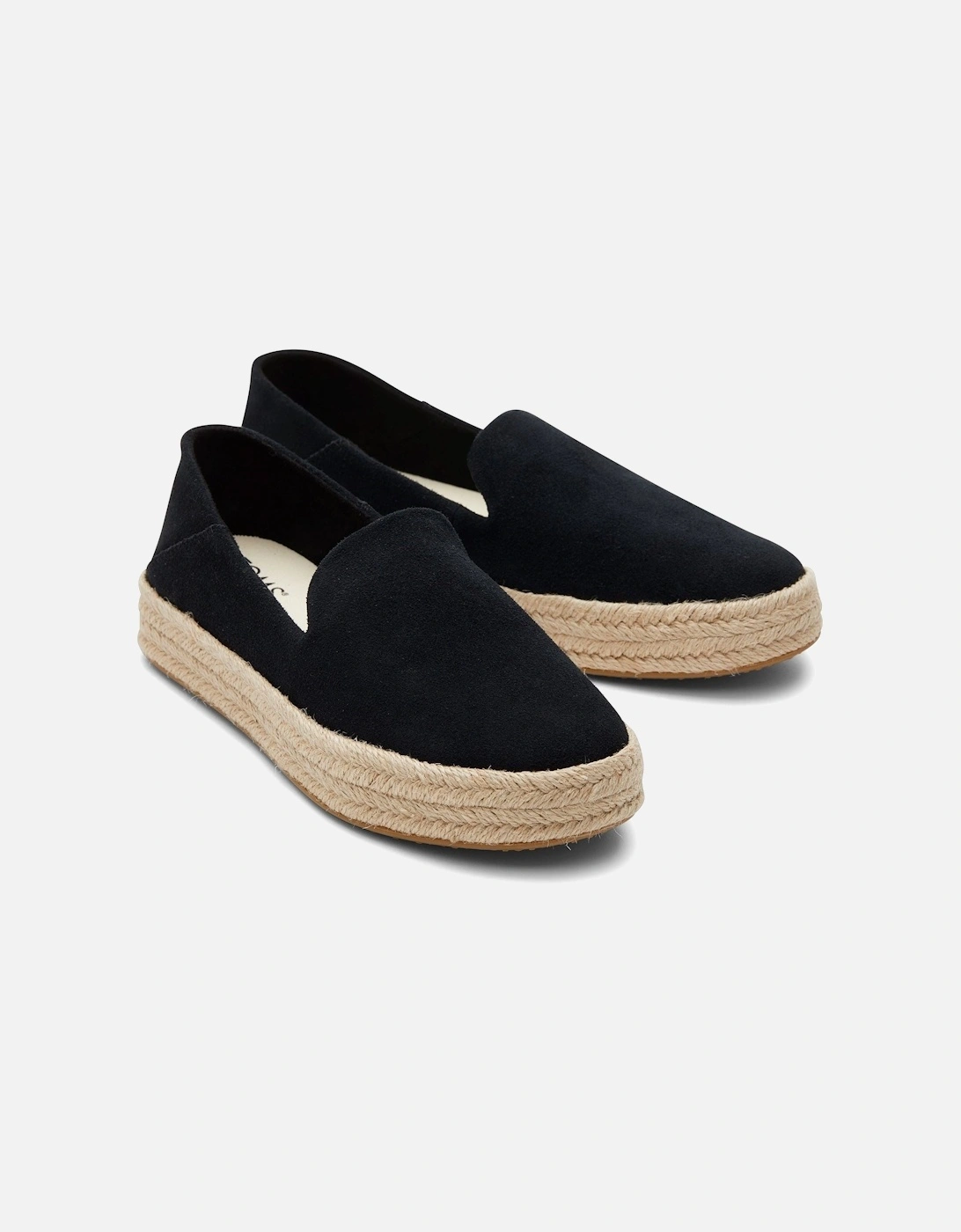 Women's TOMS Carolina 100% Cow Women's Black Espadrilles - Size: 8