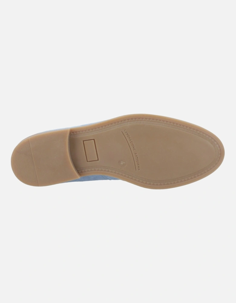 Natasha Leather Women's Blue Loafers