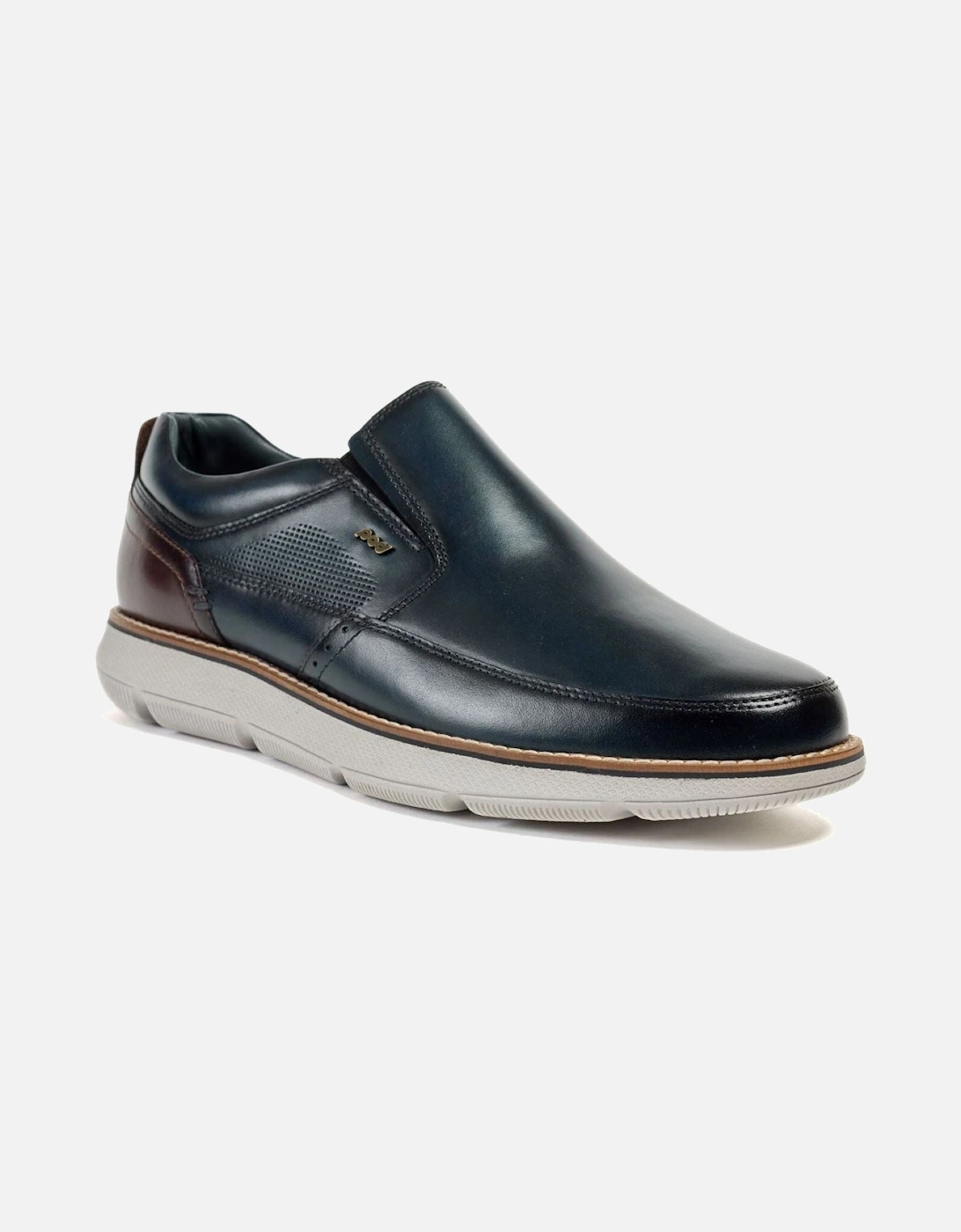Fowler Leather Men's Navy Loafers, 6 of 5