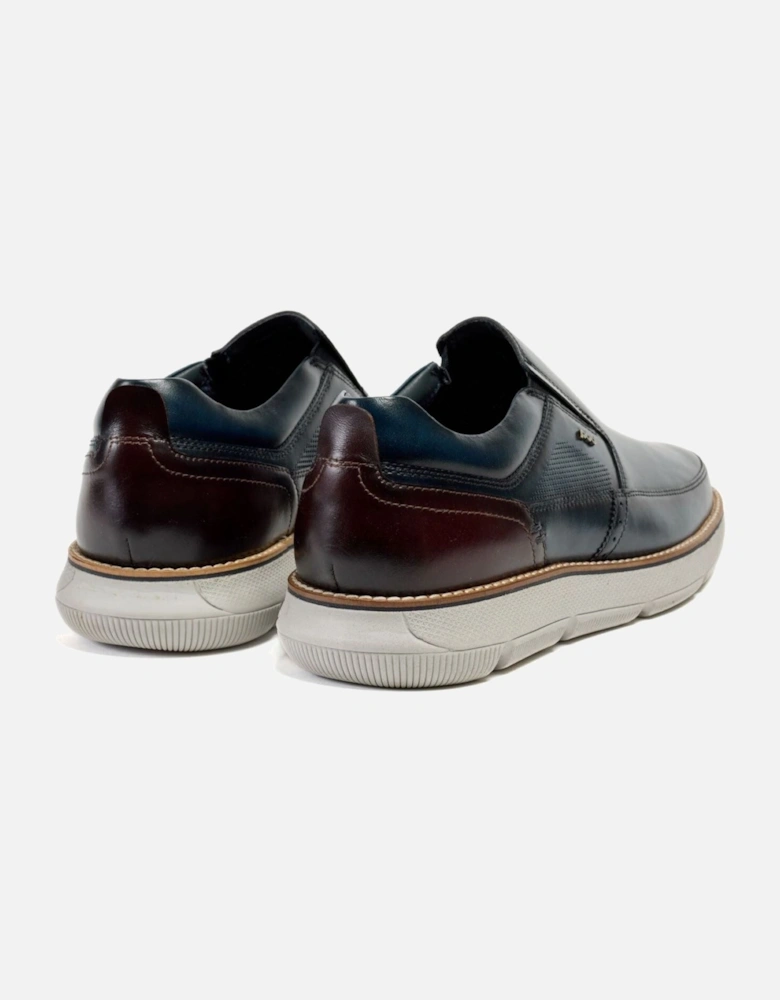 Fowler Leather Men's Navy Loafers