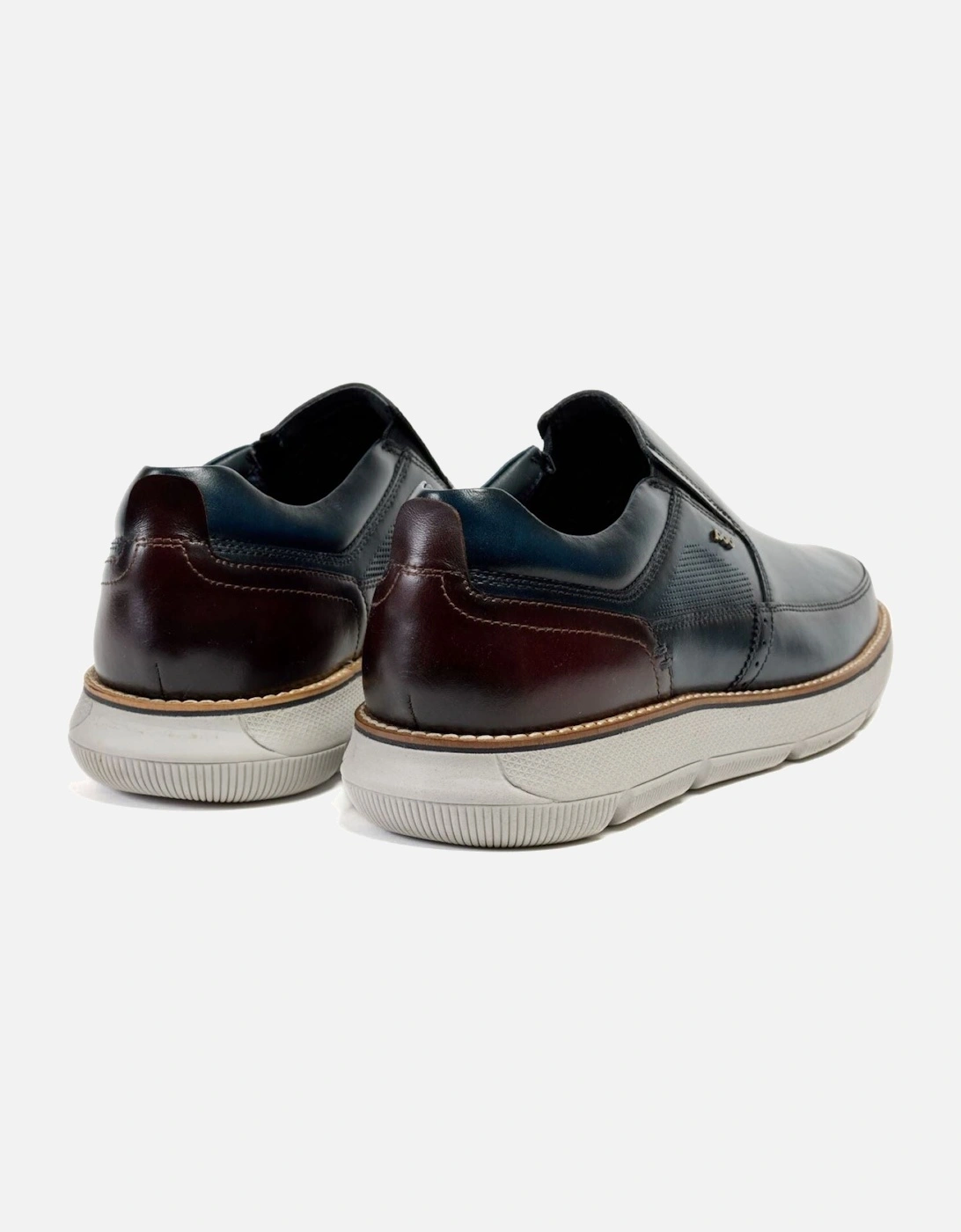 Fowler Leather Men's Navy Loafers