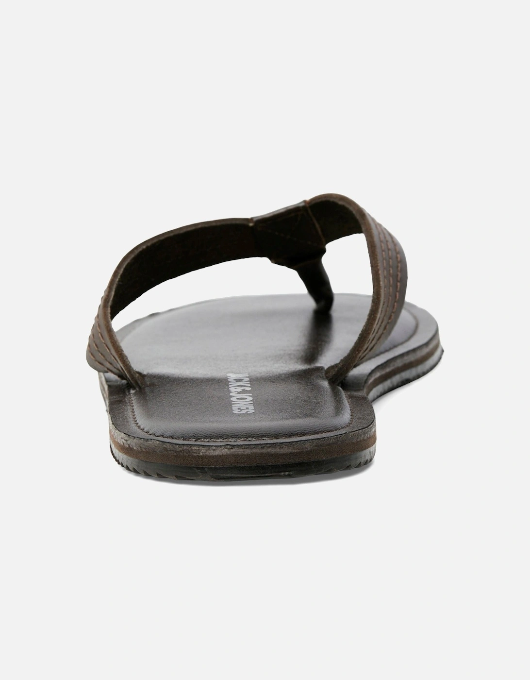 Washton Leather Men's Brown Stone Flip Flops