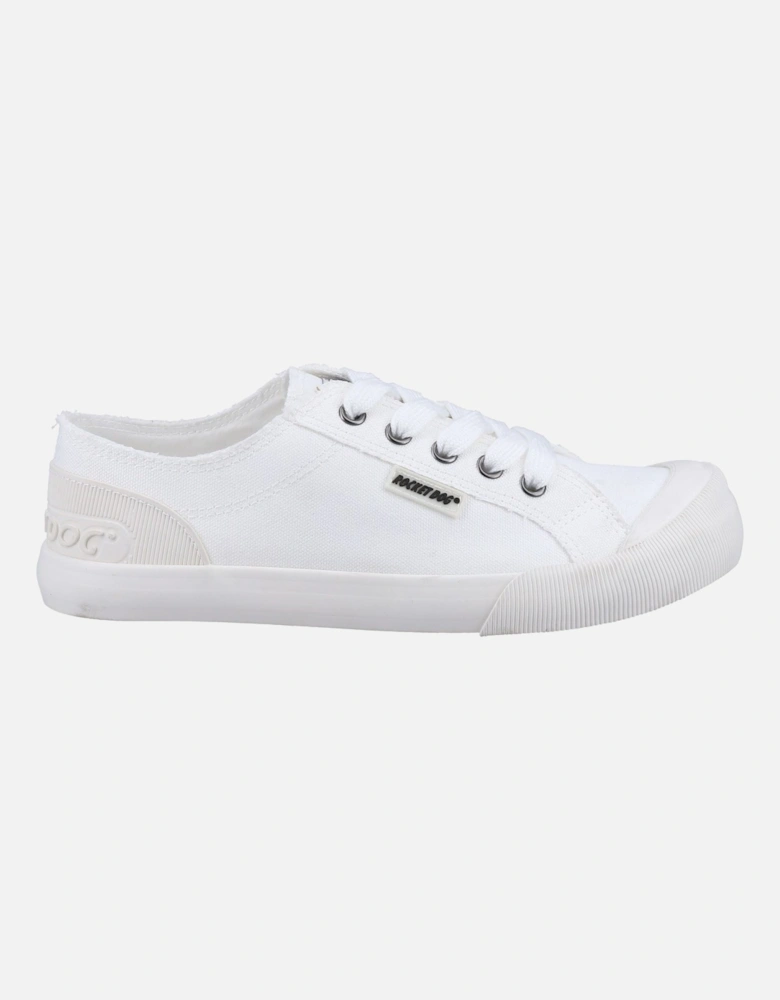 Jazzin 12A Canvas Cotton Women's White Trainers