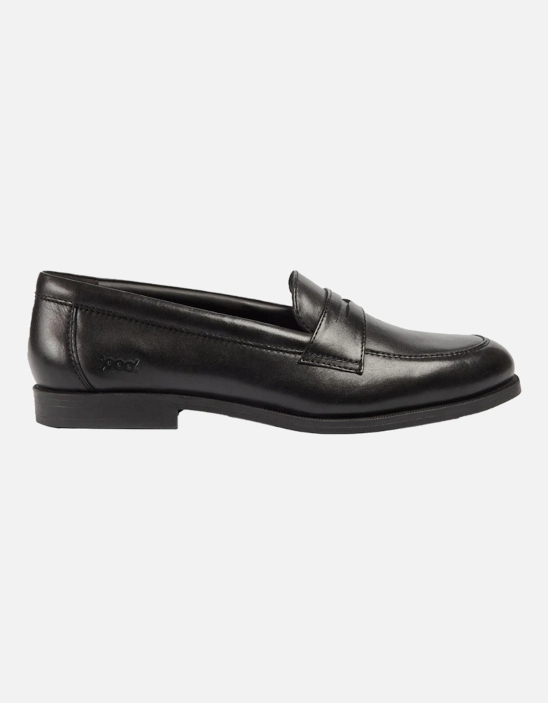 Islay Leather Girls's Black Loafers