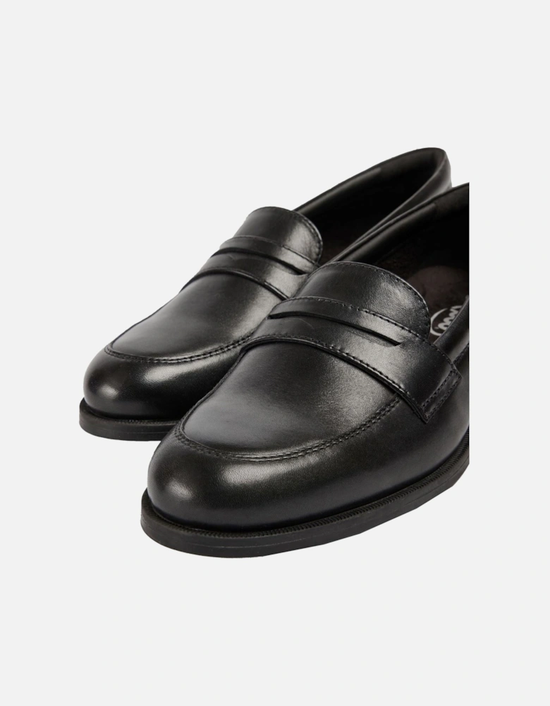 Islay Leather Girls's Black Loafers