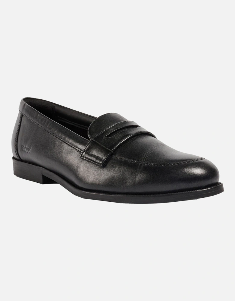 Islay Leather Girls's Black Loafers