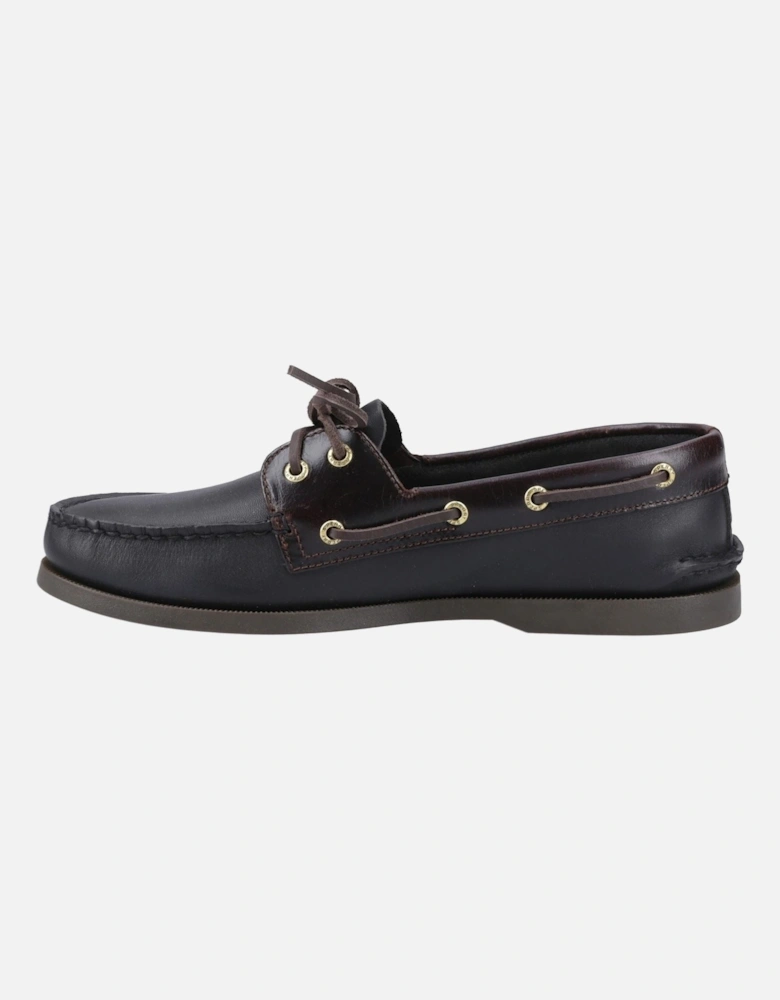 Sperry Authentic 2 Eye Leather Men's Amaretto/Black Boat Shoes