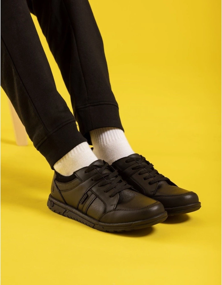 Steven Senior Leather Boys's Black Lace-Up Shoes