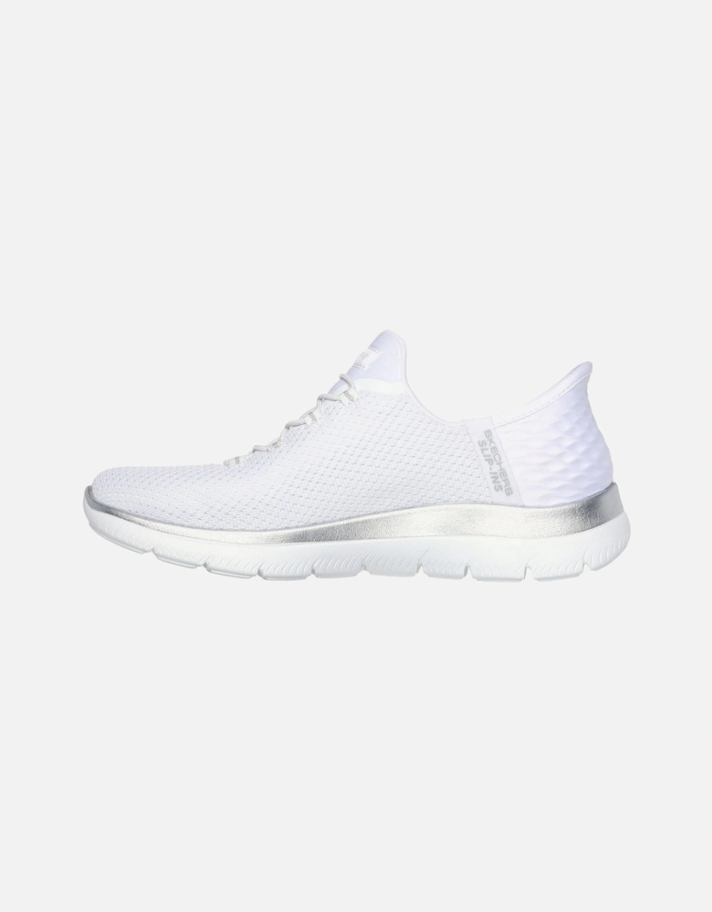 Summits Diamond Dream Textile Women's White/Silver Trainers