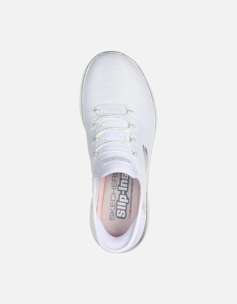Summits Diamond Dream Textile Women's White/Silver Trainers