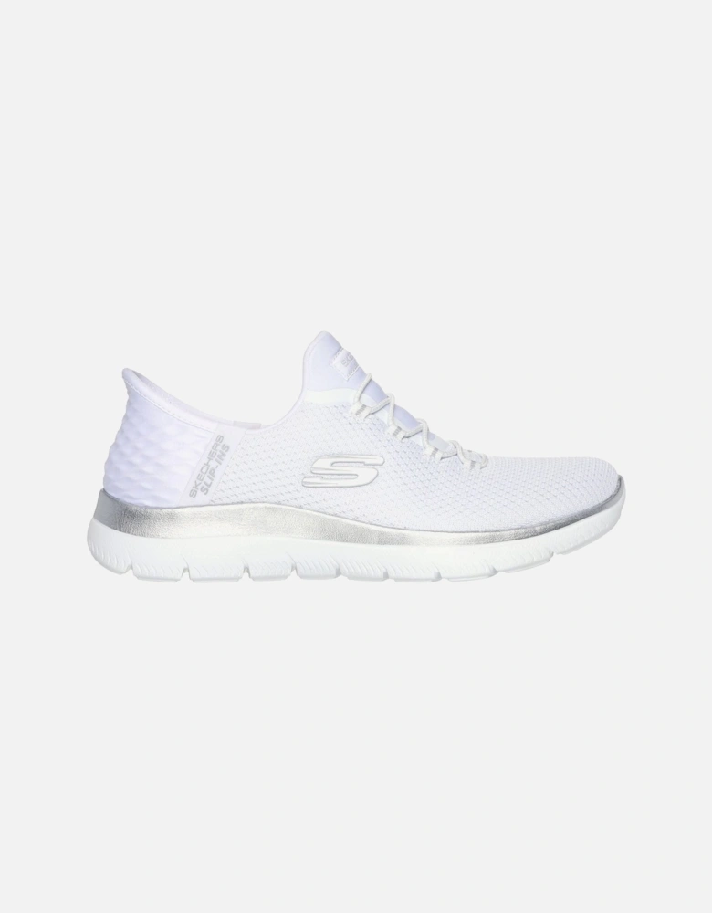 Summits Diamond Dream Textile Women's White/Silver Trainers