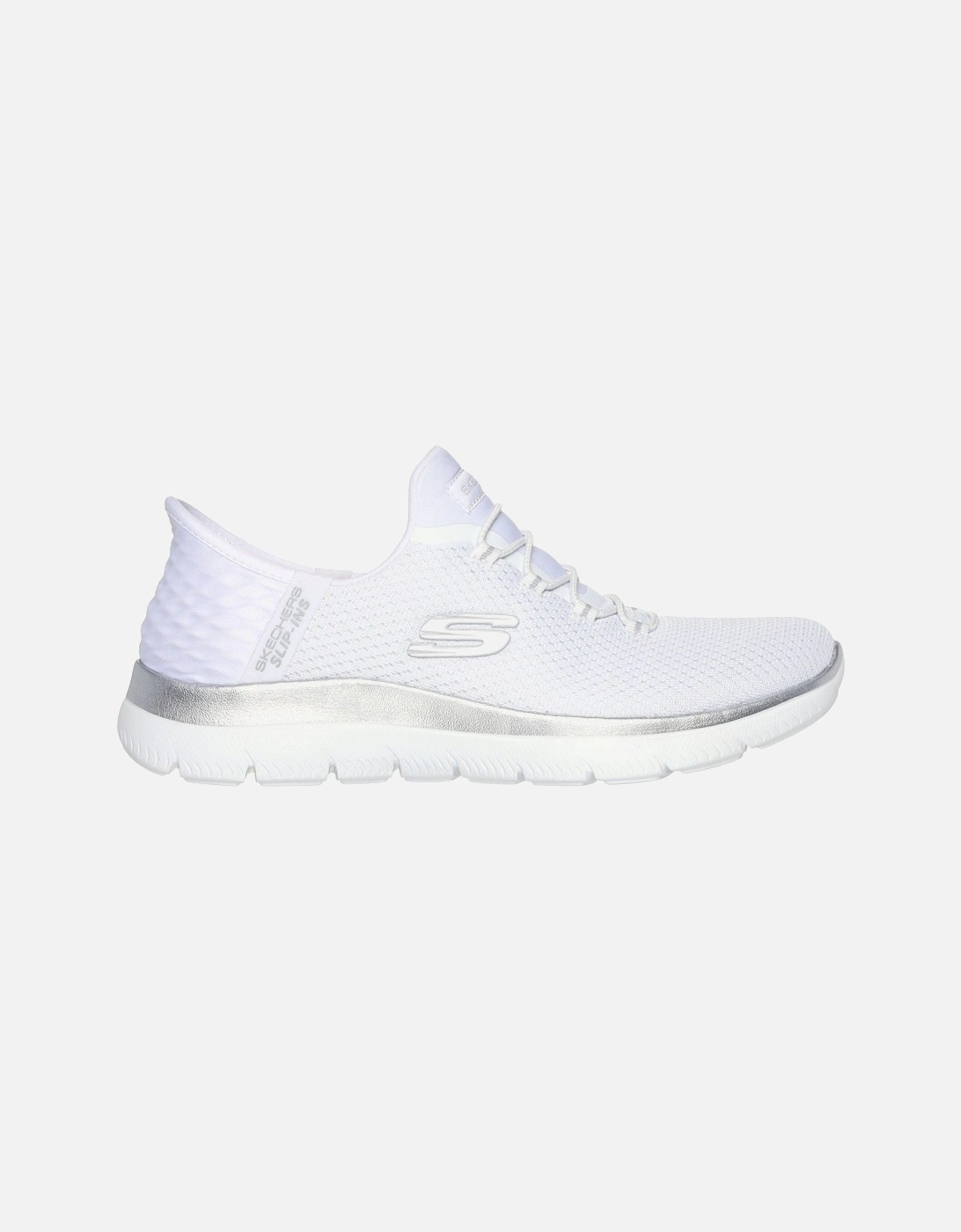Summits Diamond Dream Textile Women's White/Silver Trainers