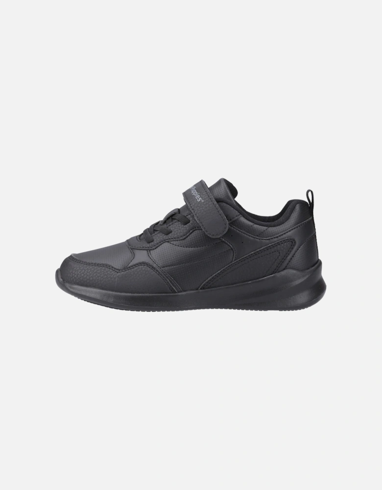 Marling Bungee Lace Senior Polyurethane Black Shoes