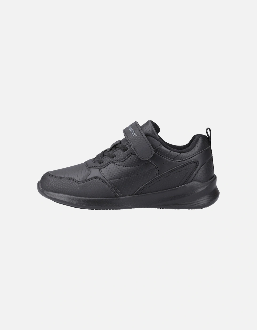 Marling Bungee Lace Senior Polyurethane Black Shoes