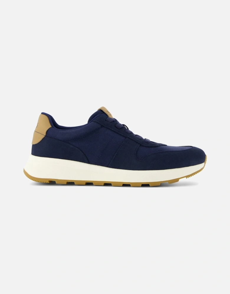 TRVL LITE Retro Leather Men's Navy Trainers