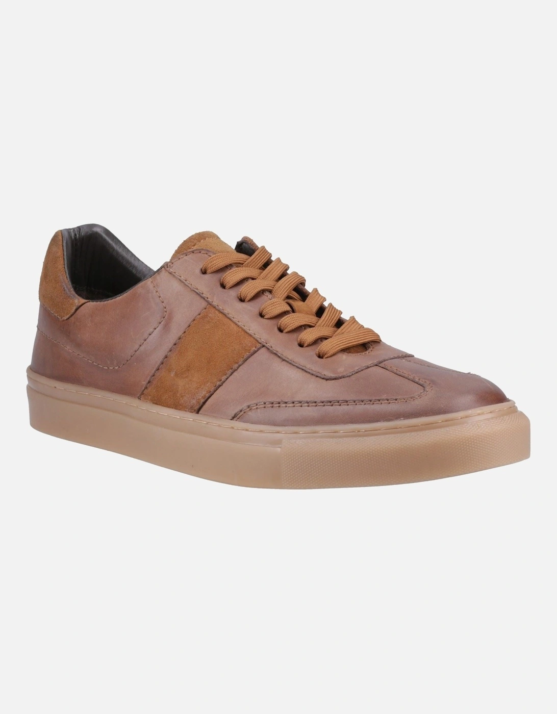 Hush Puppies Men's Hush Puppies Riley Suede Men's Tan Trainers - Brown