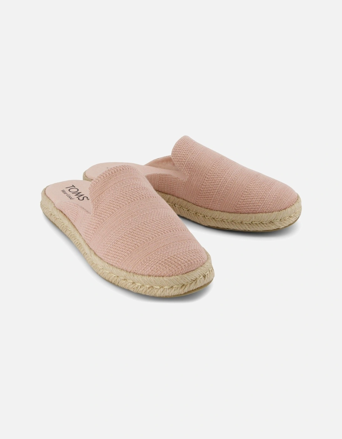Women's TOMS Santiago Mule Textile Women's Pale Rose Mules - Pink - Size: 5