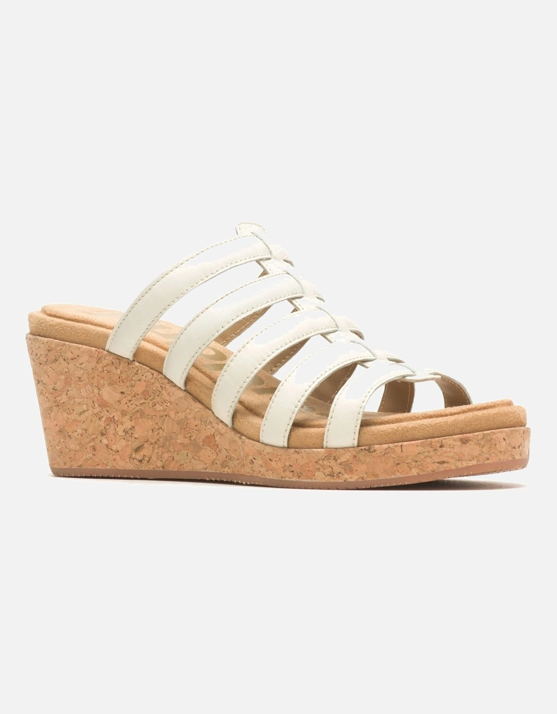 Willow Slide Leather Women's White Wedges, 6 of 5