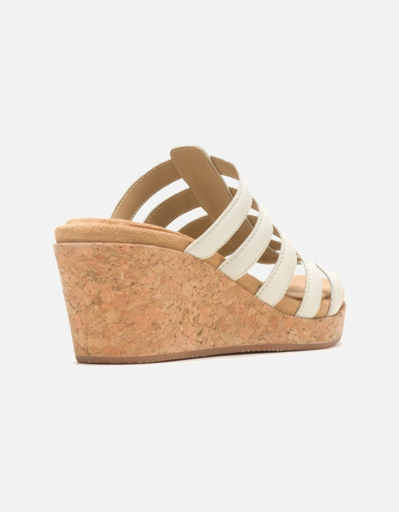 Willow Slide Leather Women's White Wedges