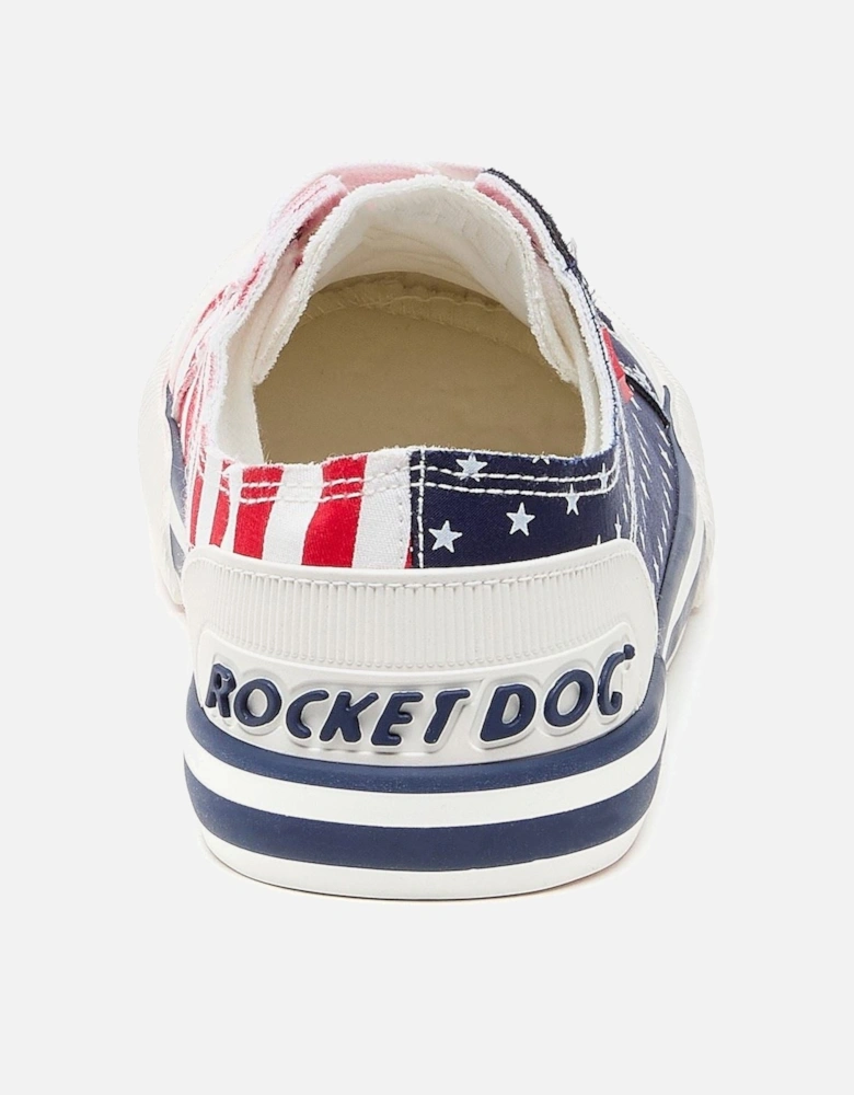 Jazzin Spangle Cotton Women's Red/Navy Trainers