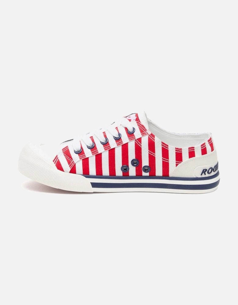 Jazzin Spangle Cotton Women's Red/Navy Trainers