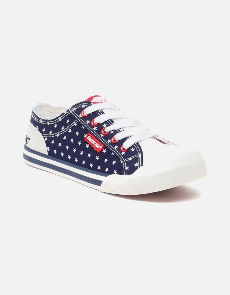 Jazzin Spangle Cotton Women's Red/Navy Trainers