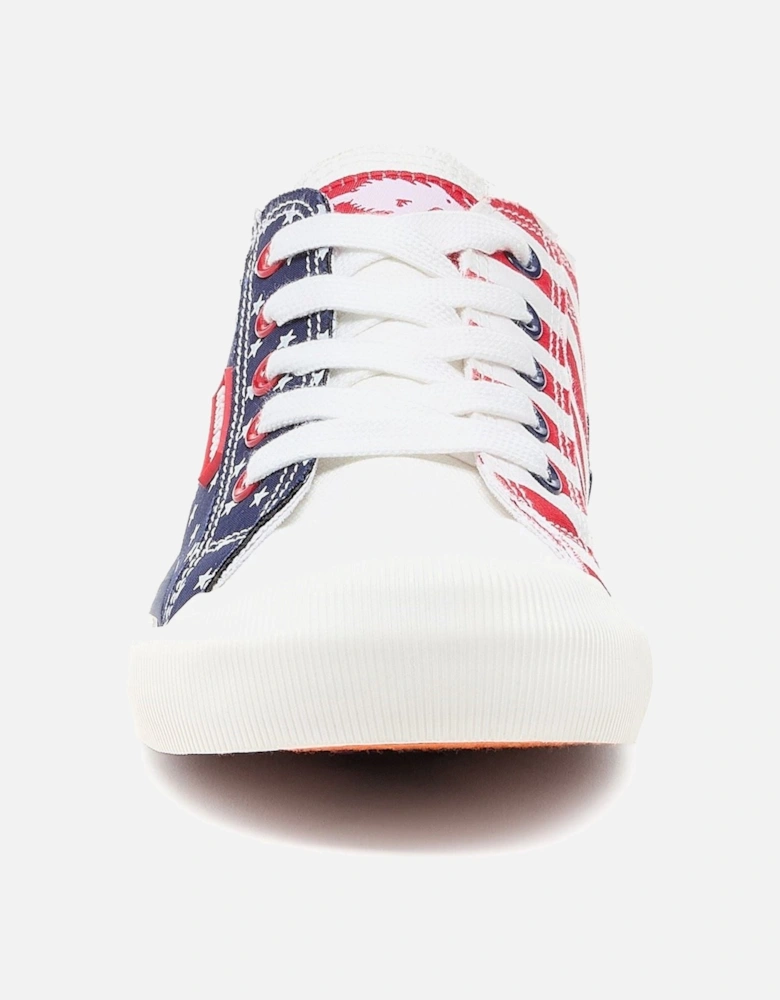 Jazzin Spangle Cotton Women's Red/Navy Trainers