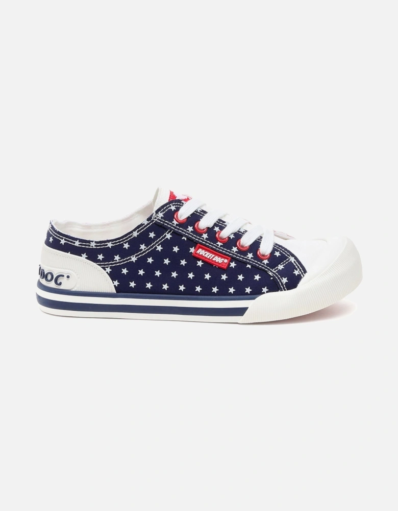 Jazzin Spangle Cotton Women's Red/Navy Trainers
