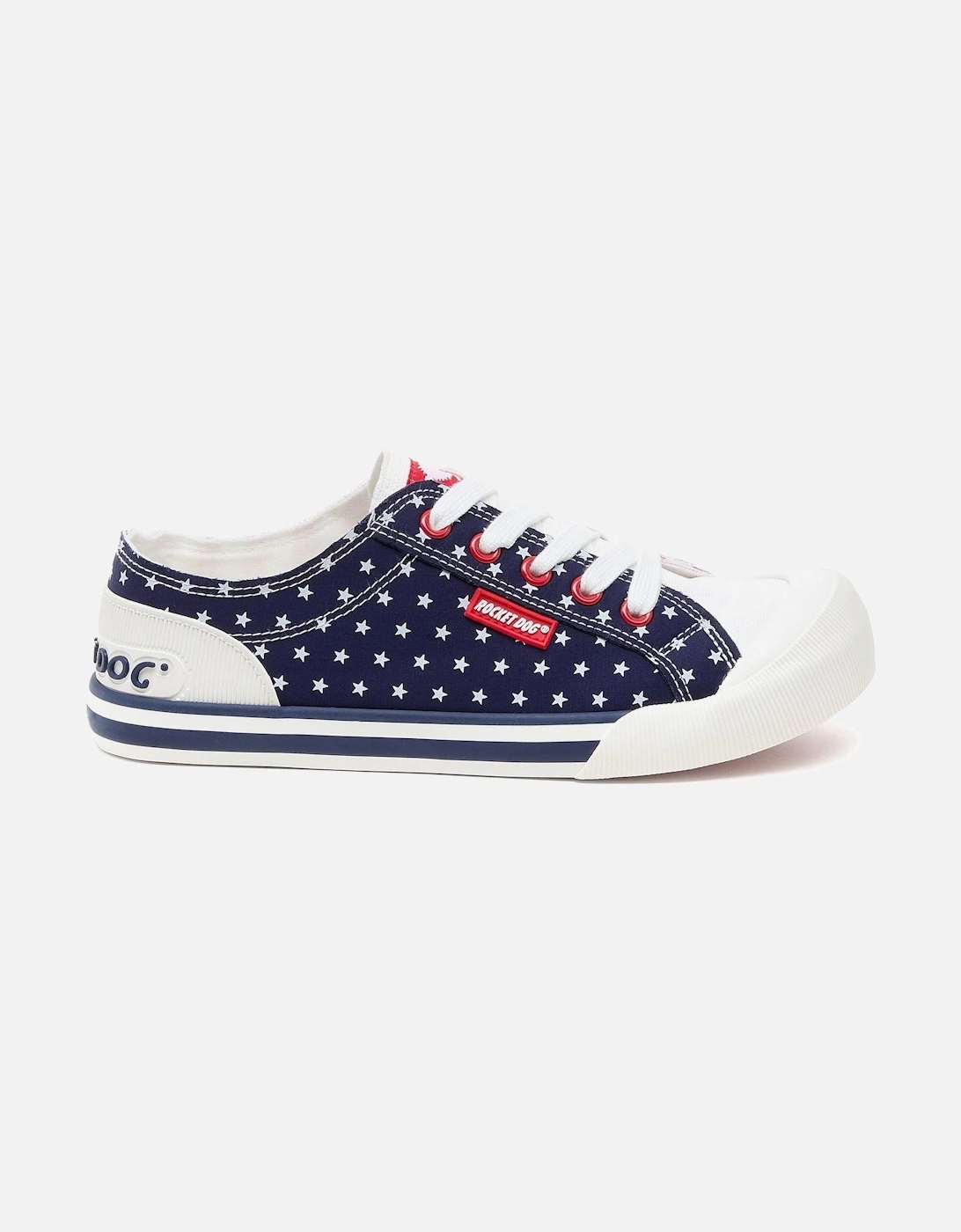 Jazzin Spangle Cotton Women's Red/Navy Trainers