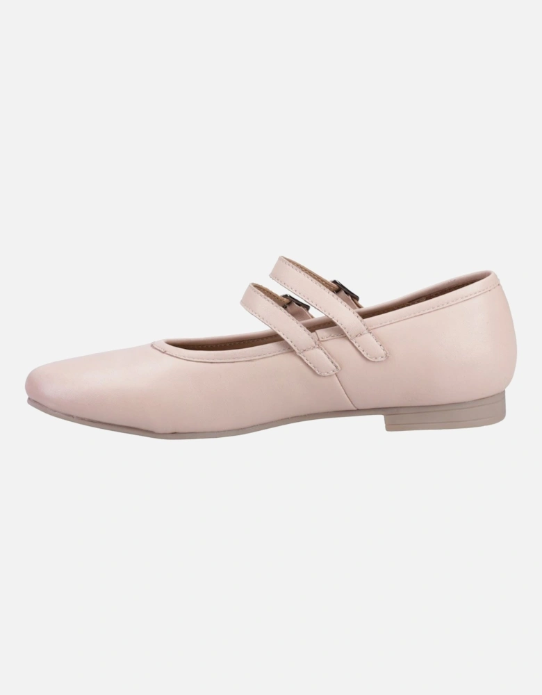Nancy Mary Jane Leather Women's Blush Flats