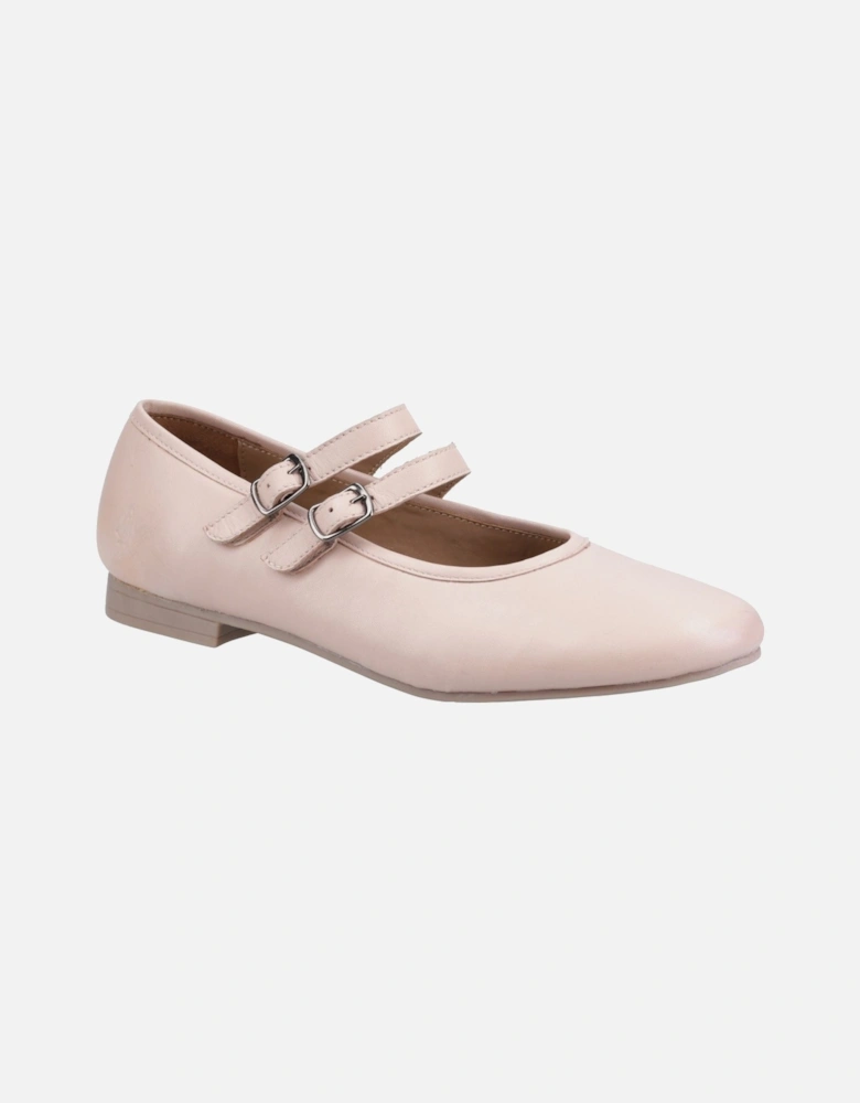 Nancy Mary Jane Leather Women's Blush Flats