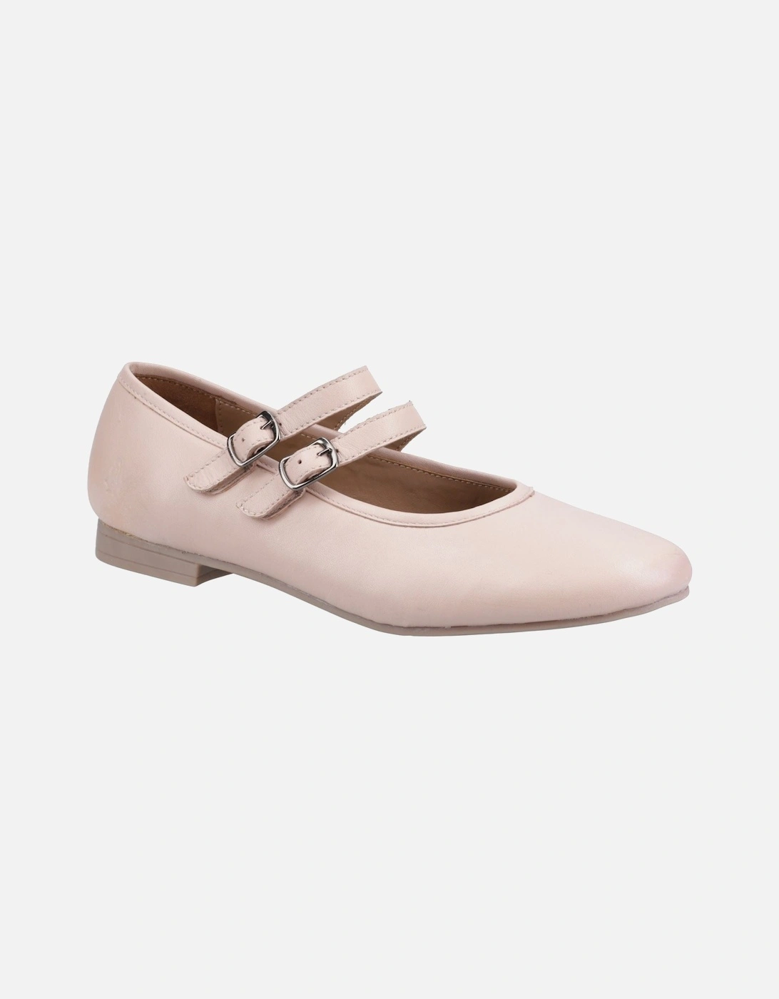 Hush Puppies Nancy Mary Jane Leather Flats for Women, Pink, UK 4