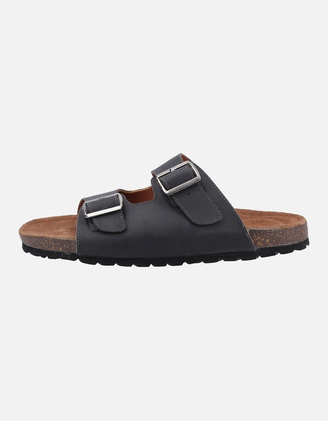 Nash Slider Leather Men's Black Sandals