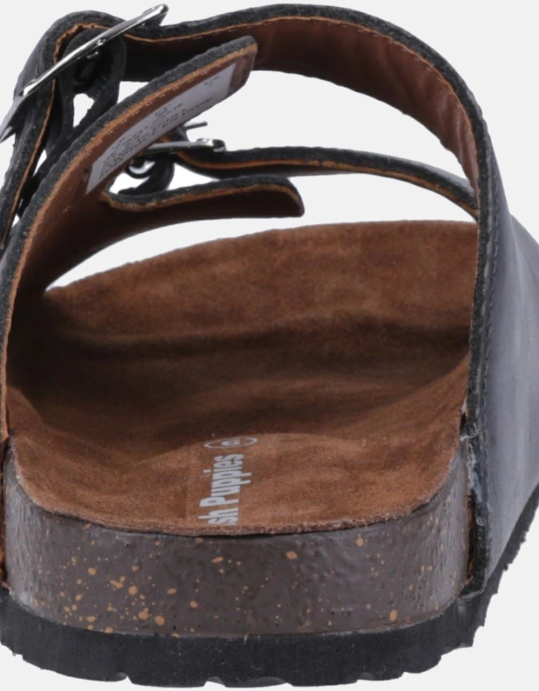 Nash Slider Leather Men's Black Sandals