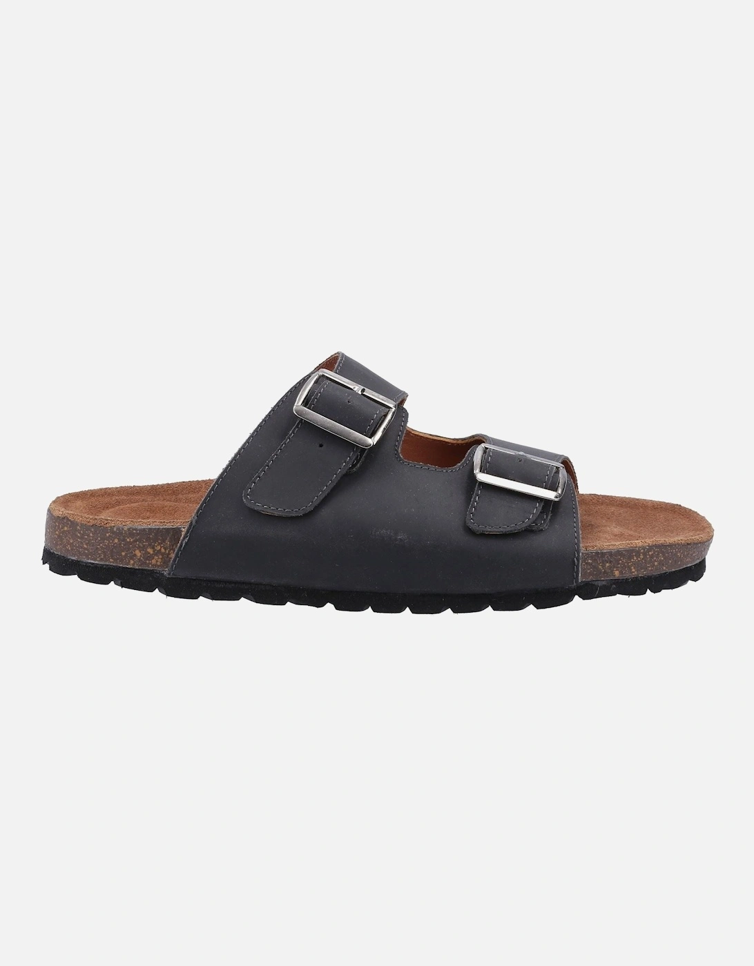 Nash Slider Leather Men's Black Sandals