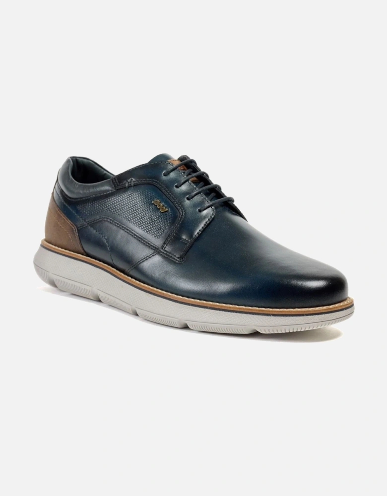 Finch Leather Men's Navy Lace-Up Shoes